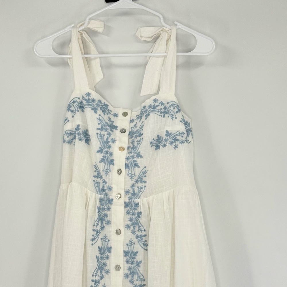 Lulus Embroidered Button Square Front Midi A-Line… - image 7